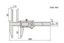 Digital Caliper With Long Upper Jaws - 1138