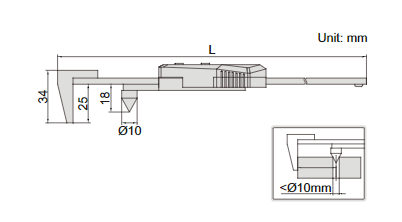 Digital  Back Jaw Edge To Center Calipers - 1524