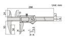 Digital Calipers With Knife Edge Lower Jaws - 1532