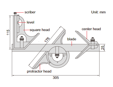 Combination Square Set - 2274