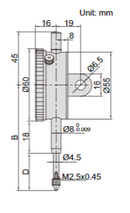 Dial Indicators (Graduation 0.1mm) - 2318