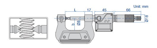 Digital Screw Thread Micrometer - 3581