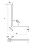 90° Flat Edge Squares With Wide Base - 4793