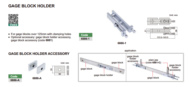 Gage Block Holder - 6886