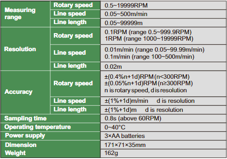 Contact Tachometer - 9224