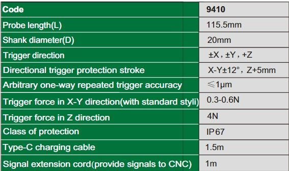 Trigger-Type 3D Probe (Audible And Visual Alarm)-9410