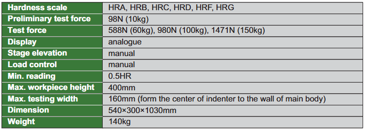 Manual High Rockwell Hardness Tester - HDT-RH
