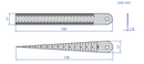 Plastic Taper Gauge and Plastic Ruler Set - 4628