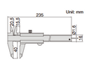 Vernier Caliper With Round Depth Bar-1202