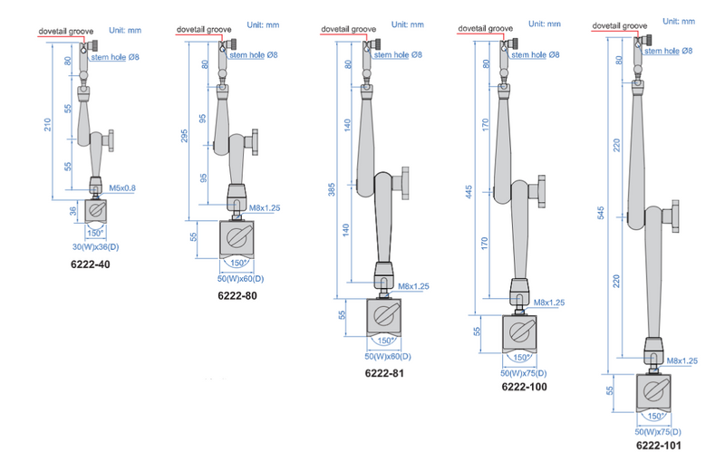 Large Locking Force Magnetic Stands - 6222