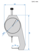 Thickness Gauge With Pointed Tips - 2864