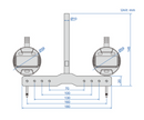 Vertical Milling Machine Perpendicularity Measuring Gauge - 2258