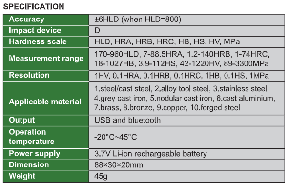 Mini Leeb Hardness Tester - HDT-L301