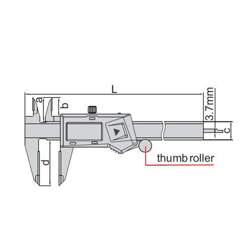 Digital Calipers With Carbide Tipped Jaws - 1110