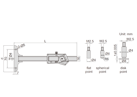 Digital Depth Gauge With Round Depth Bar  - 1148
