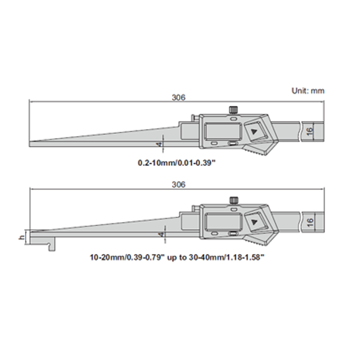 Digital Taper Slot Gauge - 1160