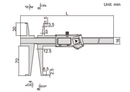 Digital Long Jaw Inside Groove Caliper - 1176
