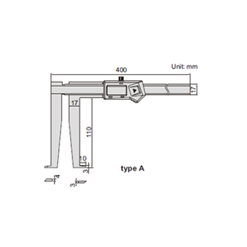Digital Insize Groove Caliper - 1178
