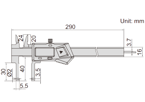Digital Vernier Caliper With Interchangeable Points  - 1526
