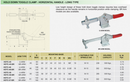 Hold Down Toggle Clamp - Horizontal Handle - Long Type : HDTC