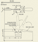 Hold Down Toggle Clamp - Horizontal Handle - Thumb Type : HDTC-35