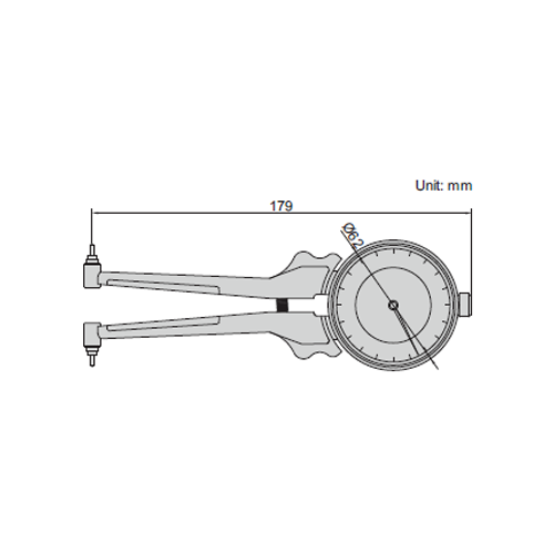 Internal dial caliper gauge with interchangeable points - 2223