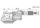 Digital Outside Micrometer (IP65 , Waterproof  And With Data Output) - 3101