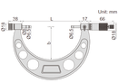Outside Micrometer With Interchangeable Anvils (Long Range) - 3206