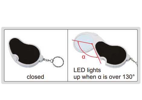 Folding Magnifier With Illumination  -  7514