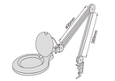 Table Magnifier With Illumination - 7516