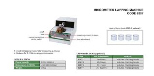 Micrometer Lapping Machine Blocks - 6307