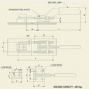 Pull Action Clamp Latch Type - Horizontal : PAC-416-H-S.S.