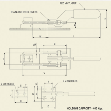 Pull Action Clamp Latch Type - Horizontal : PAC