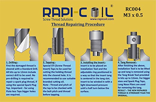 Thread Repairing Kit M8 x 1.25