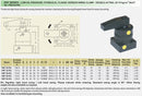 HSF Series RIGHT : Low Oil Pressure, Hydraulic , Flange Version Swing Clamp - Double Acting, 20-70 kg/cm2 Inlet Oil Pressure