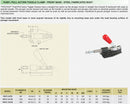 Push / Pull Action Toggle Clamp - Front Base : PATC