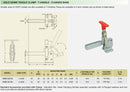 Hold  Down Toggle Clamp - T Handle - Flanged Base : VHDT
